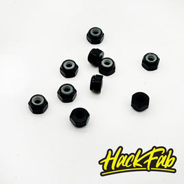 HackFab 2mm (M2) Aluminum Nylock Lock Nuts (10) (Black)