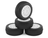 Maverick Microbe SC Sidepin Pre-Mounted Short Course Tires Set (White)