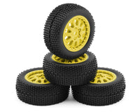Maverick Microbe SC Sidepin Pre-Mounted Short Course Tires Set (Yellow)