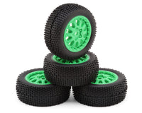 Maverick Microbe SC Sidepin Pre-Mounted Short Course Tires Set (Green)