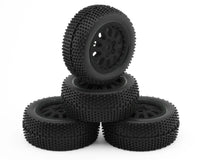 Maverick Microbe SC Sidepin Pre-Mounted Short Course Tires Set (Black)