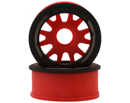 NEXX Racing Mini-Z RWD "JUD" EVO Front Threaded Side-Wall Carbon Fiber Rims (0mm Offset) (Red) (2)