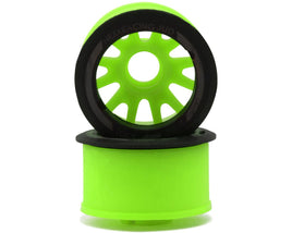 NEXX Racing Mini-Z RWD "JUD" EVO Rear Threaded Side-Wall Carbon Fiber Rims (3mm Offset) (Green) (2)