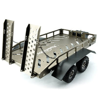 Powerhobby 1/18 1/16 Metal Trailer with Lights Silver FOR Traxxas TRX-4M
