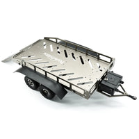 Powerhobby 1/18 1/16 Metal Trailer with Lights Silver FOR Traxxas TRX-4M