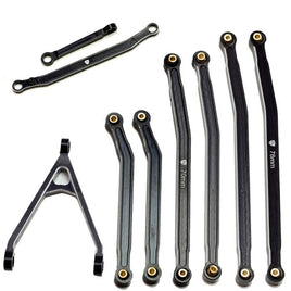 Powerhobby Axial SCX24 Jeep Gladiator Aluminum High Clearance Chassis Links Black