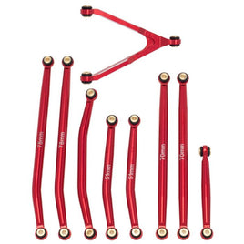 Powerhobby Aluminum SCX24 Betty Deadbolt High Clearance Chassis Links Set Red