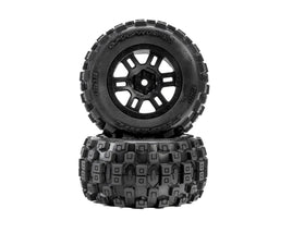 Pro-Line Arrma Mini Kraton Badlands Pre-Mounted Tires w/Split Six Wheels (Black) (2) w/12mm Hex