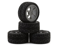 Pro-Line Losi® NASCAR® 1/12 Avenger Pre-Mounted Tires (4) (Gray) w/Overdrive Wheels