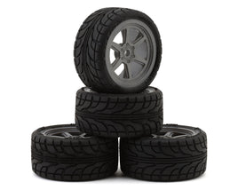 Pro-Line Losi® NASCAR® 1/12 Avenger Pre-Mounted Tires (4) (Gray) w/Overdrive Wheels