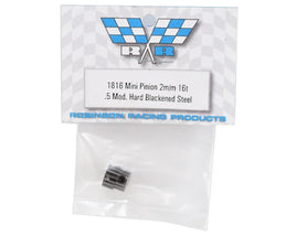 Robinson Racing Mini Pinion 2mm bore Hard Steel .5 Mod 16 teeth (16T)