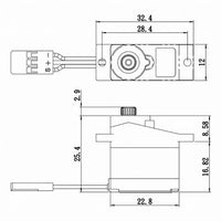 Savox SAVSH0257MGP Micro Digital MG Servo w/ Soft Start, .09/30.6 @ 6V