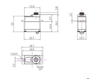 Reefs RC 55Micro Waterproof Metal Gear Digital Micro Servo (HV) For Traxxas (TRX-4/TRX-4M)