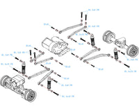 Hot Racing No Flex upgrade Brass Link set SCX30