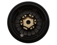 Treal Hobby Type D 1.0" Brass Beadlock Crawler Wheels (Black/Gold) (40g ea) (4)