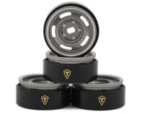Treal Hobby 0.7" 5-Slot Aluminum Micro Rock Crawler Beadlock Wheels (Grey) (4) (8g ea)