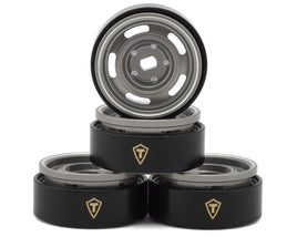 Treal Hobby 0.7" 5-Slot Aluminum Micro Rock Crawler Beadlock Wheels (Grey) (4) (8g ea)