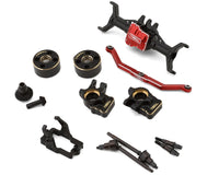 Treal Hobby Aluminum Front Portal Axle Set for Traxxas TRX-4M (Black) w/Brass Covers