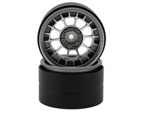 Treal Hobby 2.2" Type-A Aluminum 1/10 Rock Crawler Beadlock Wheels (Titanium) (2) (115g ea)