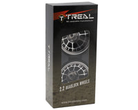 Treal Hobby 2.2" Type-A Aluminum 1/10 Rock Crawler Beadlock Wheels (Titanium) (2) (115g ea)
