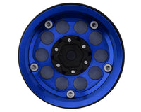 Treal Hobby 1.9" Type F 10-Hole Aluminum Crawler Beadlock Wheels (Blue) (4) (128.6g ea)