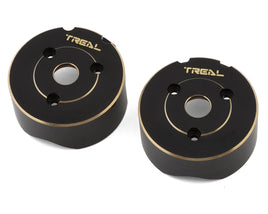 Treal Hobby Vanquish VRD/VS4-10 Brass Front Portal Covers (120.4g ea) (Black) (2)