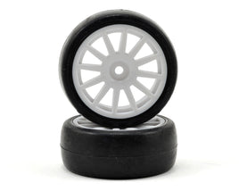 Traxxas LaTrax Rally Pre-Mounted Slick Tires & 12-Spoke Wheels (2) (White)