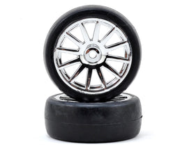 Traxxas LaTrax Pre-Mounted Slick Tires & 12-Spoke Wheels (Chrome) (2)