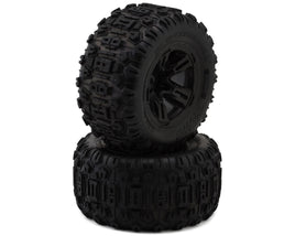 Traxxas Sledgehammer Belted 3.8" Pre-Mounted Monster Truck Tires (Black) (2) w/17mm Splined Hex