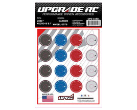 UpGrade RC Wheel Dots Vinyl Graphics for Losi® Micro-B & T (Carbon)