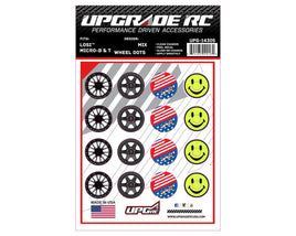 UpGrade RC Wheel Dots Vinyl Graphics for Losi® Micro-B & T (Mix)