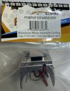 Power Hobby Aluminum Motor Heatsink Cooling Fan 1/10 540 / 550 Size Motor