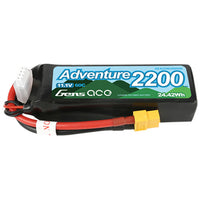 Gens Ace 3s LiPo Battery 60C (11.1V/2200mAh) w/XT-60 Connector