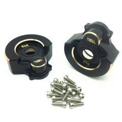 Treal Hobby Heavy Brass Outer Portal Housing Covers for Traxxas TRX-4 (Black) (2) (95g)