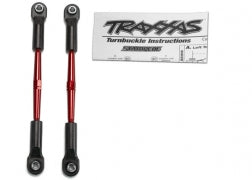 Traxxas 61mm Aluminum Toe Link Turnbuckle Set (2) (Red)