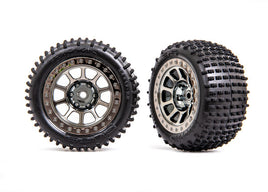 Traxxas 2470T Alias 2.2" Premounted black chrome beadlock wheels (rear)