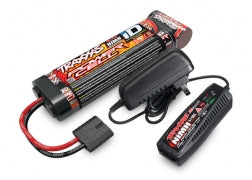 Traxxas 7-Cell NiMH Battery/Charger Completer Pack w/One Power Cell 3000mAh 8.4V Flat Battery