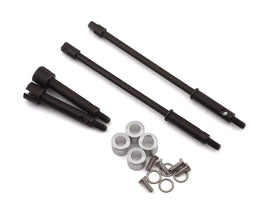 Hot Racing Axial SCX24 +4mm Wide Track Steel Drive Stub Axle Set