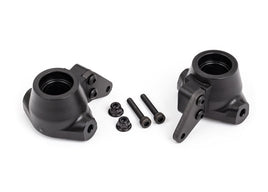 Traxxas Sledge Left & Right Steering Blocks w/Aluminum Arms (Black) (2)