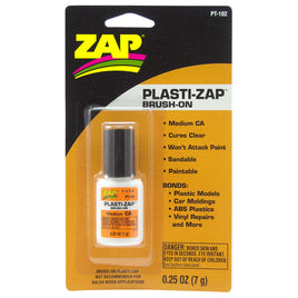 Pacer Technology Plasti-Zap CA Glue w/Brush Applicator (Medium) (0.25oz)