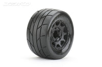 Jetko Super Sonic 1/10 MT 2.8 Tires Mounted on Black Claw Rims, Medium Soft, 14mm Hex, (For Arrma) (2)