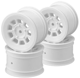 JConcepts 9 Shot 2.2 Dirt Oval Rear Wheels (White) (4) (B6.1/XB2/RB7/YZ2) w/12mm Hex