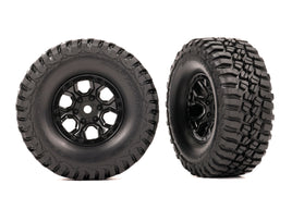 Traxxas 1.0 BFGoodrich KM3 Tires Black Wheels (2)