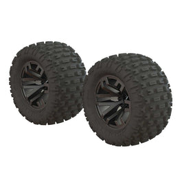 Arrma BLX 4x4 Dboots 'Fortress MT' 1/8 Pre-mounted Tire Set (Gun Metal) (2)