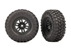 Traxxas 1.0" Canyon Trail Tires Black Wheels 2Pk