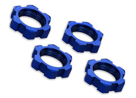 Traxxas Sledge/X-Maxx/E-Revo VXL 17mm Splined Wheel Nut (Blue) (4)