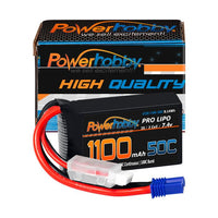 Powerhobby 2S 1100mAh 50C LiPo Battery w EC2 Plug : Losi Mini-B Mini-T 2.0 JRX