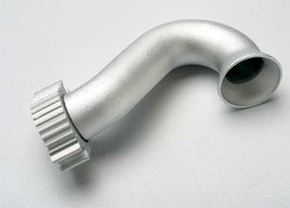 Traxxas Revo Header, exhaust (tubular aluminum, silver anodized) (TRX 2.5, 2.5R)