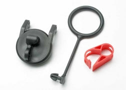 Traxxas Revo Pull ring, fuel tank cap (1)/ engine shut-off clamp (1)