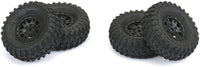 Pro-line 1/24 Hyrax Front/Rear 1.0" Tires Mounted 7mm Black Impulse (4)